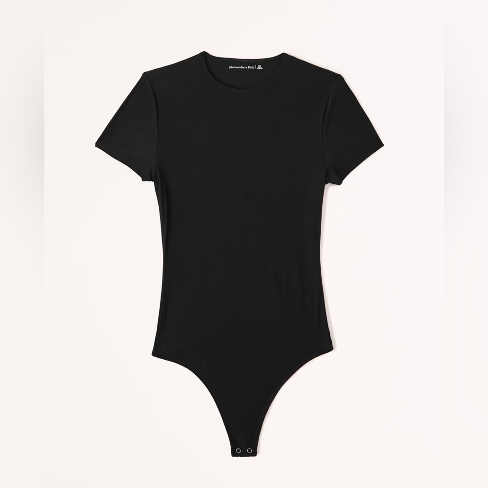 A&f Soft Matte Seamless Tee Bodysuit Black XS